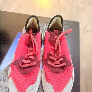 adidas Nite Jogger  pink and White Athletic mens Shoes